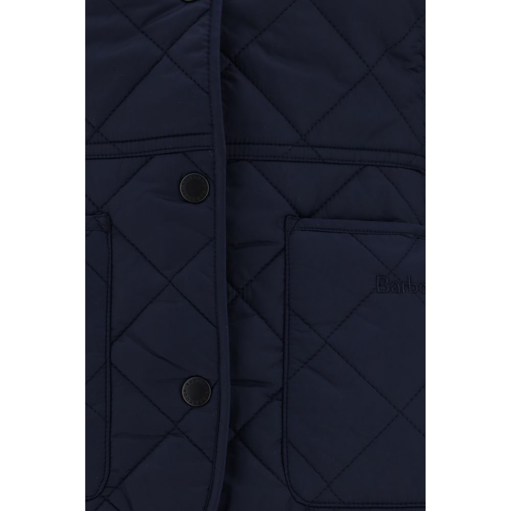 Blue Polyamide Full-Length Jacket
