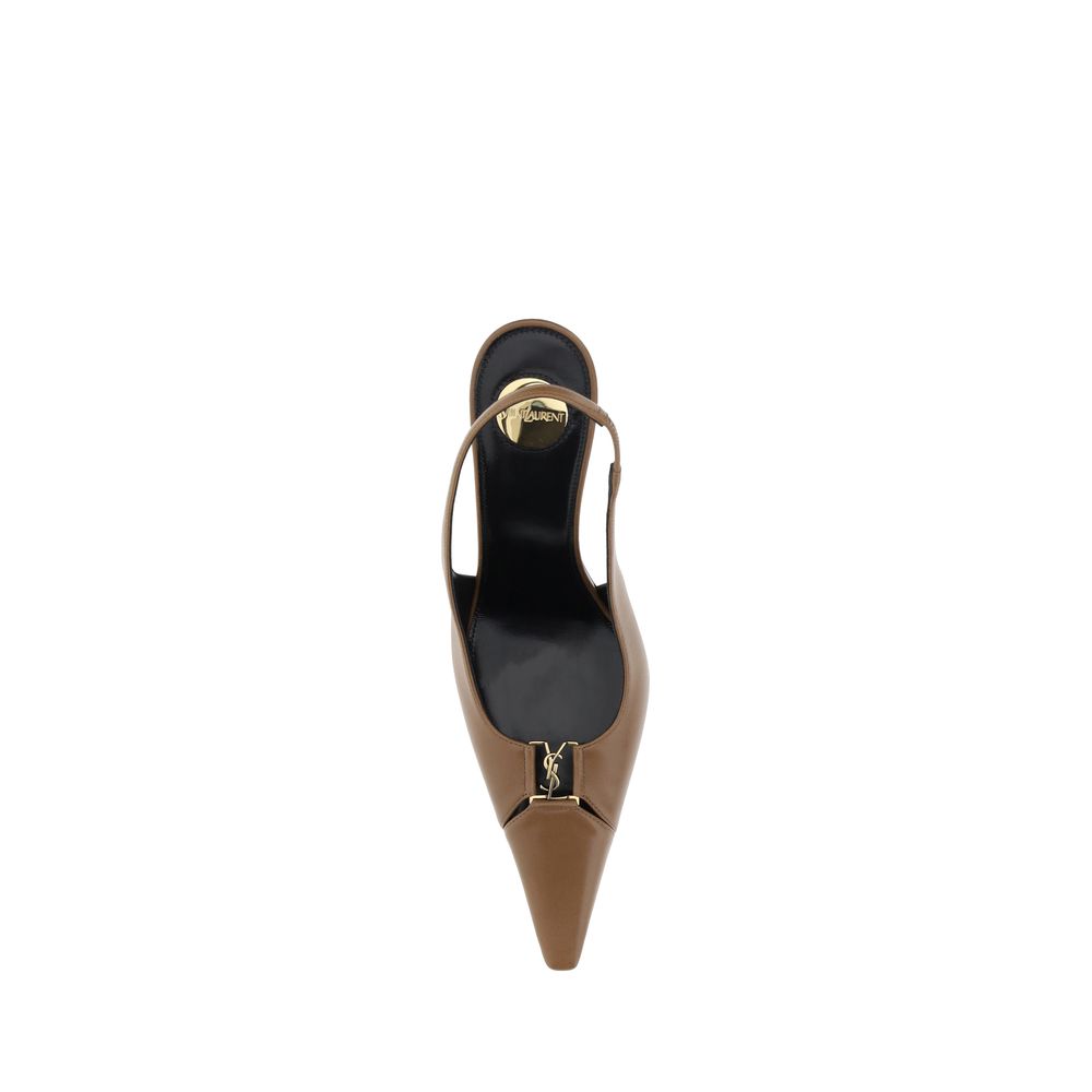 Brown Calf Leather Bos Taurus High Heel Pumps