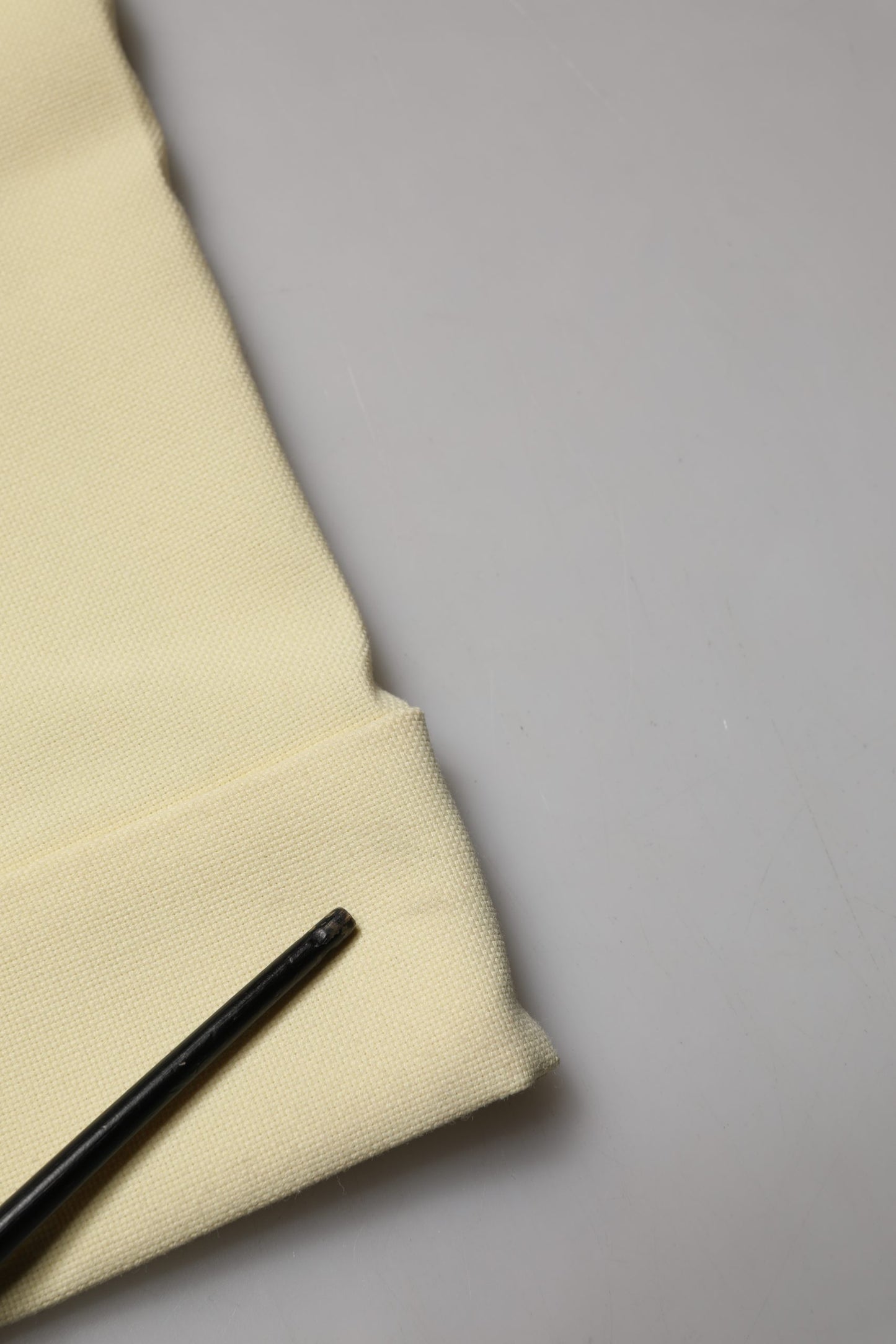 Yellow High Waisted Straight Pleated Trouser Pants