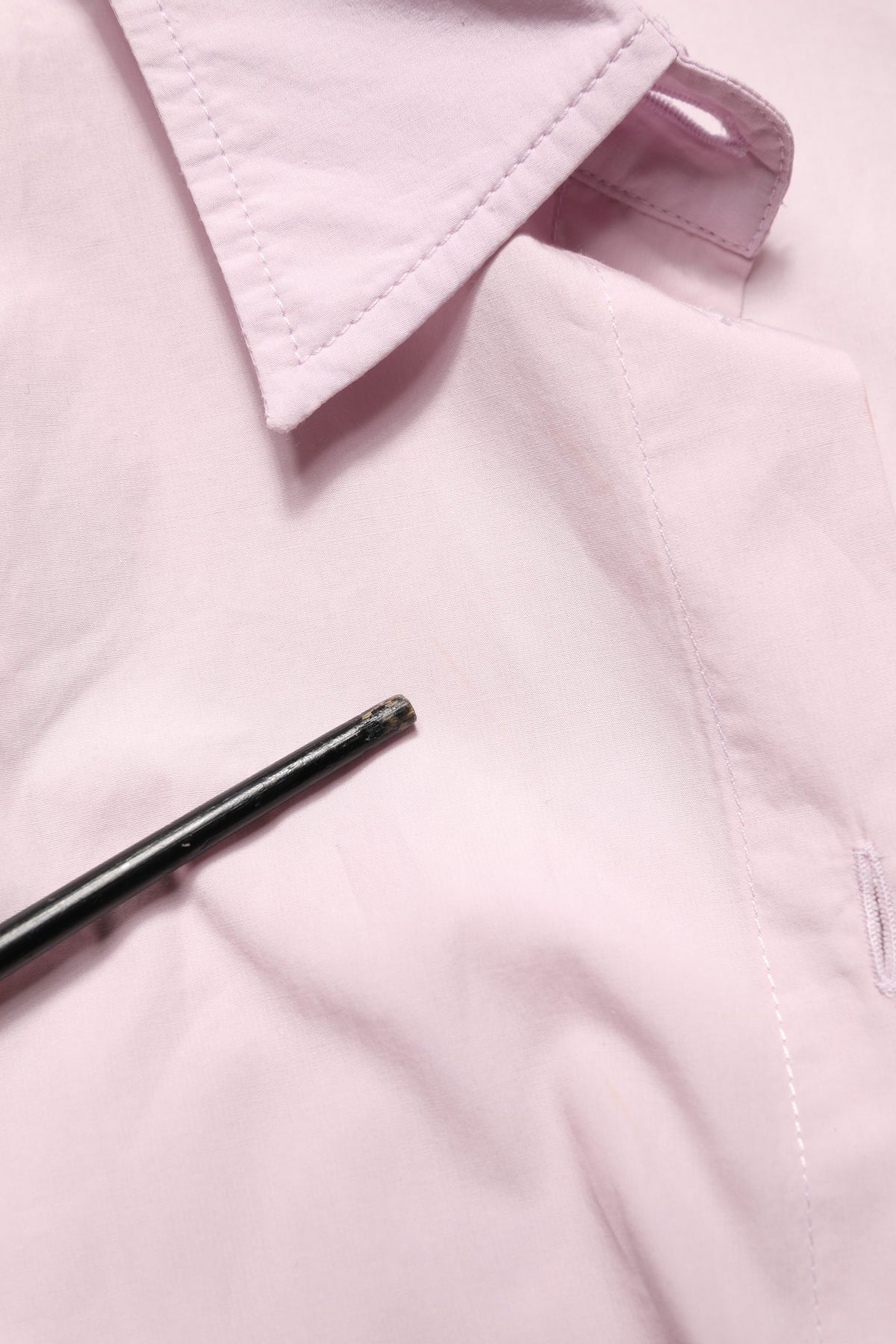 LightPink Cotton Collared Buttoned Blouse Top
