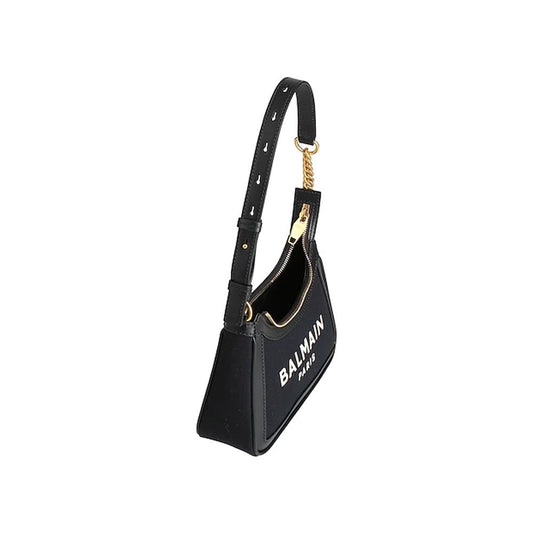 Black Cotton Shoulder Bag
