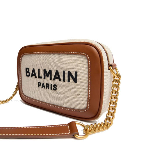 Brown Cotton Shoulder Bag