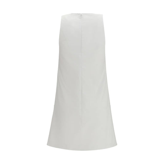 White Cotton Casual Dress