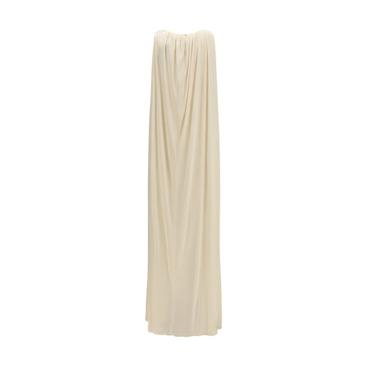 Beige Viscose Cocktail Dress