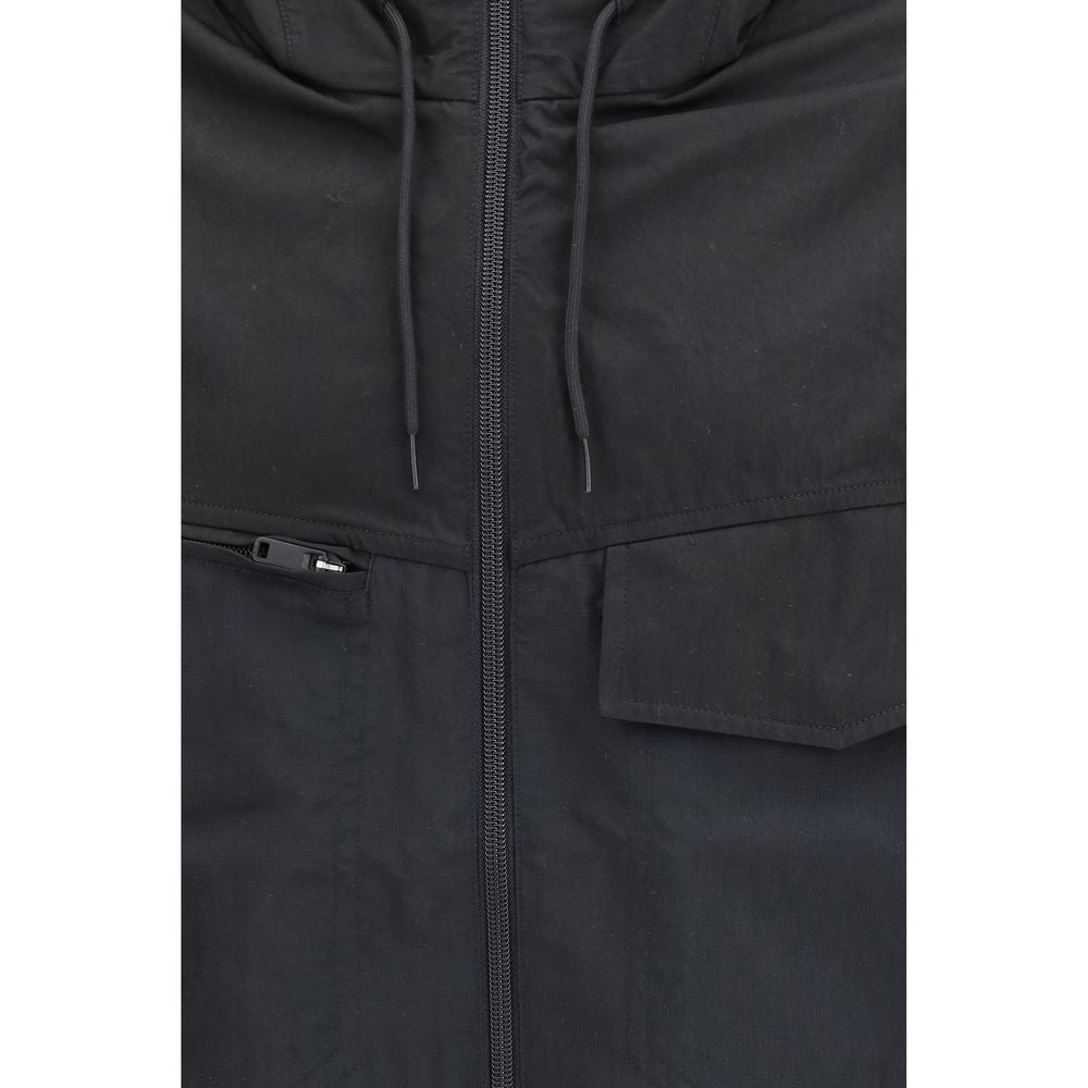 Black Cotton Shell Jacket
