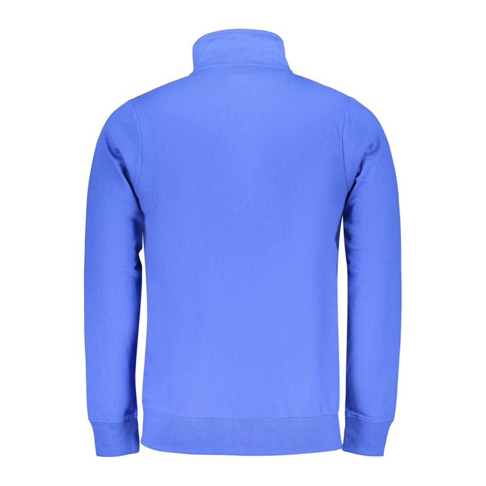 Blue Cotton Men Sweatshirt