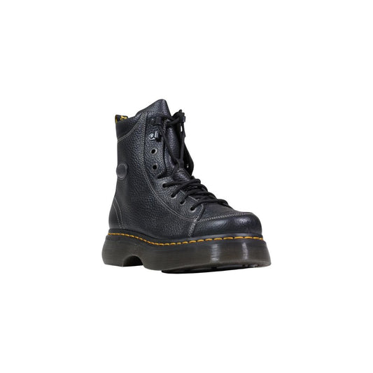 Black Leather Ankle Boots