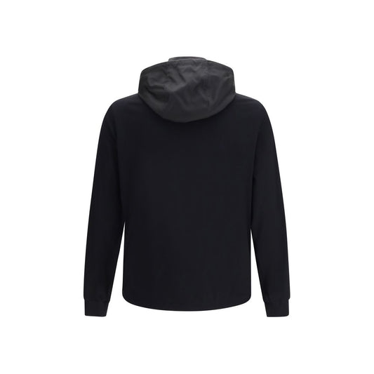 Black Cotton Full-Length Jacket