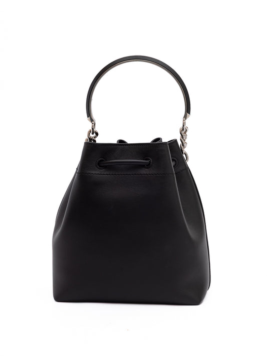 Black Bon Bon Leather Bucket