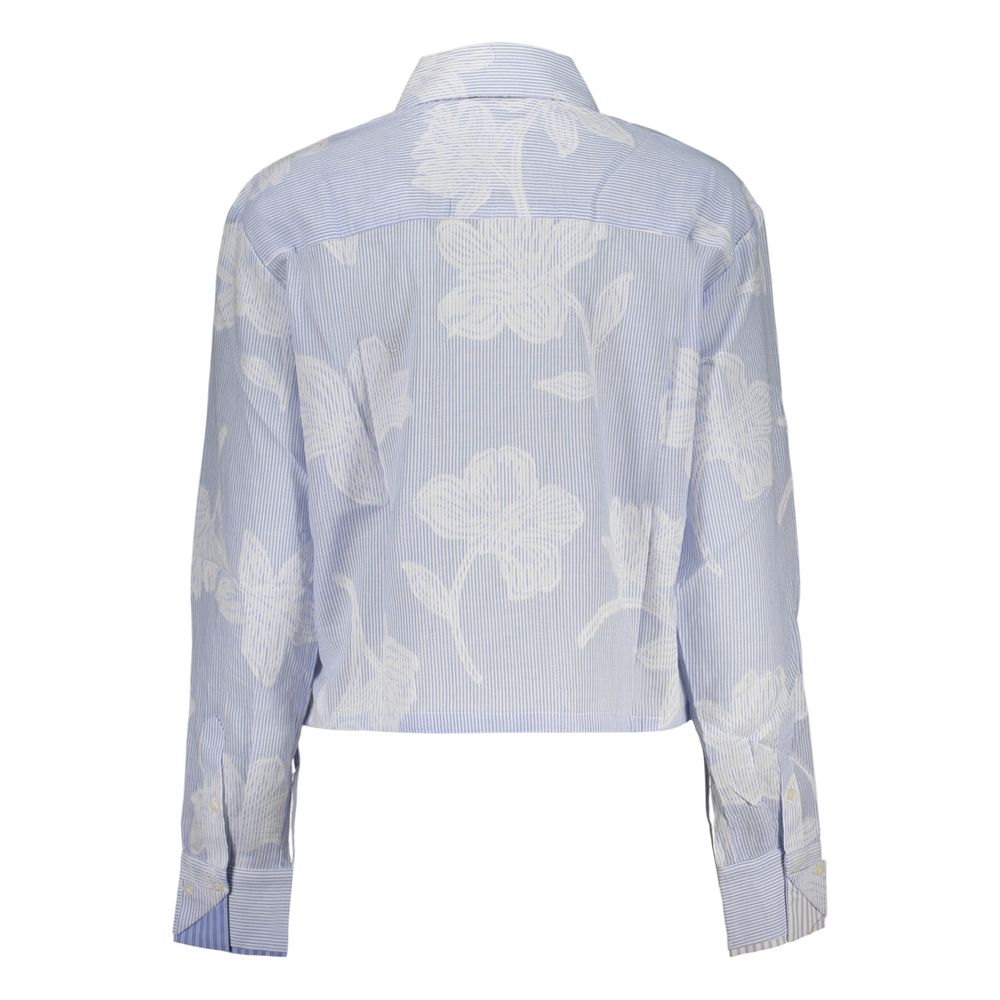 Azzurro Cotton Women Shirt