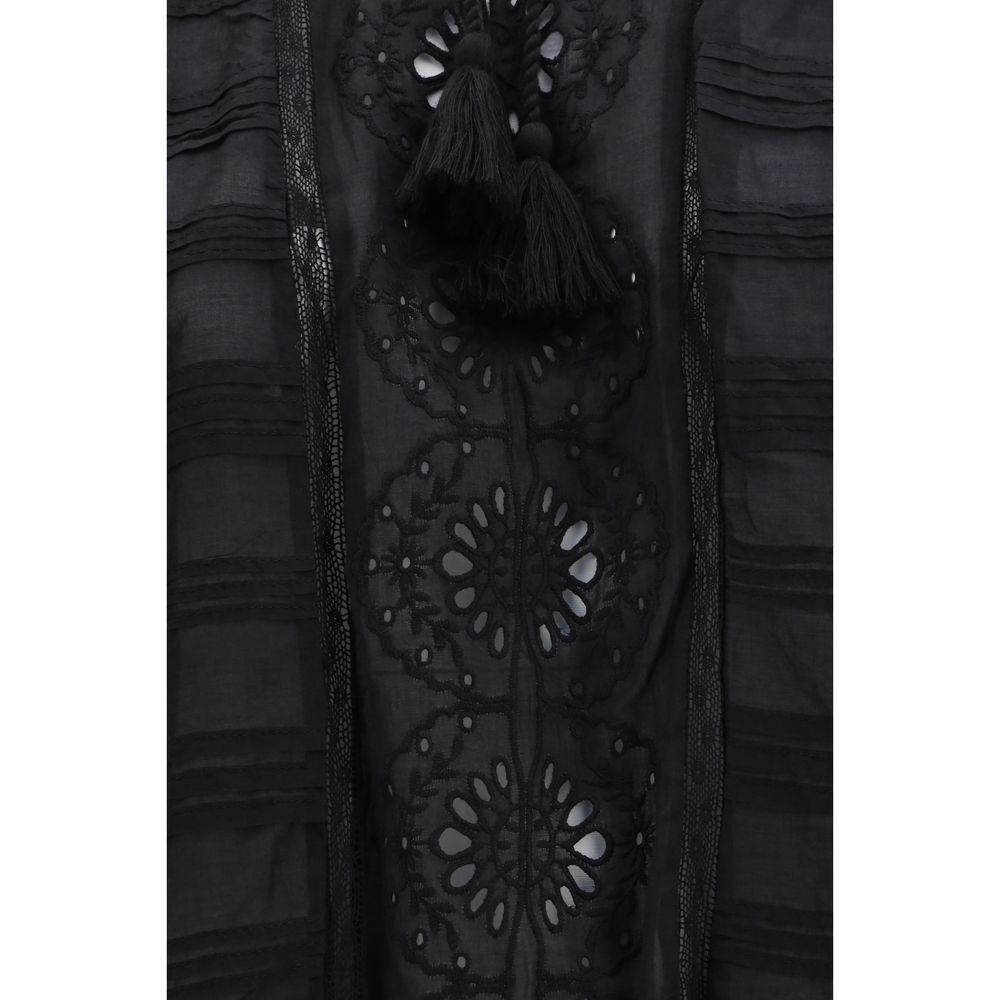 Black Cotton Casual Dress