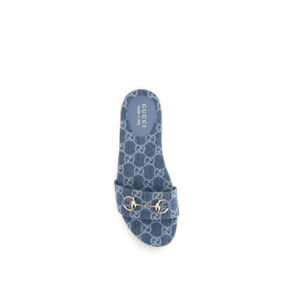 Blue Cotton Sandals