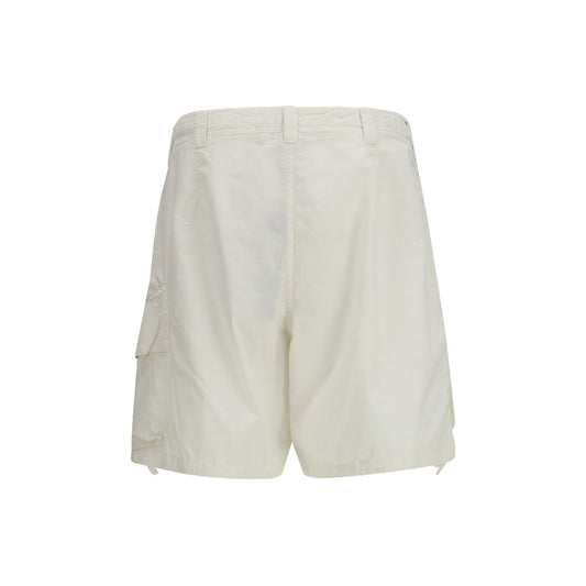 White Cotton Bermuda Shorts