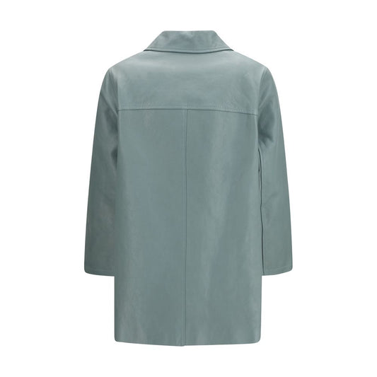 Blue Lamb Leather Leather Jacket