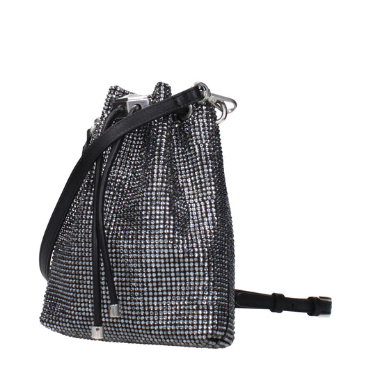 Black Satin Crossbody Bag