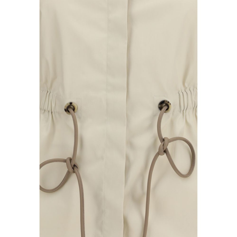 Beige Cotton Shell Jacket