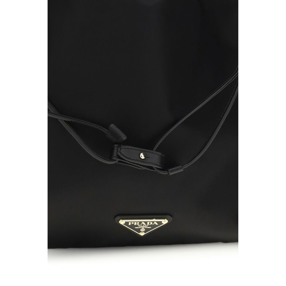 Black Recycled Polyamide Clutch Bag