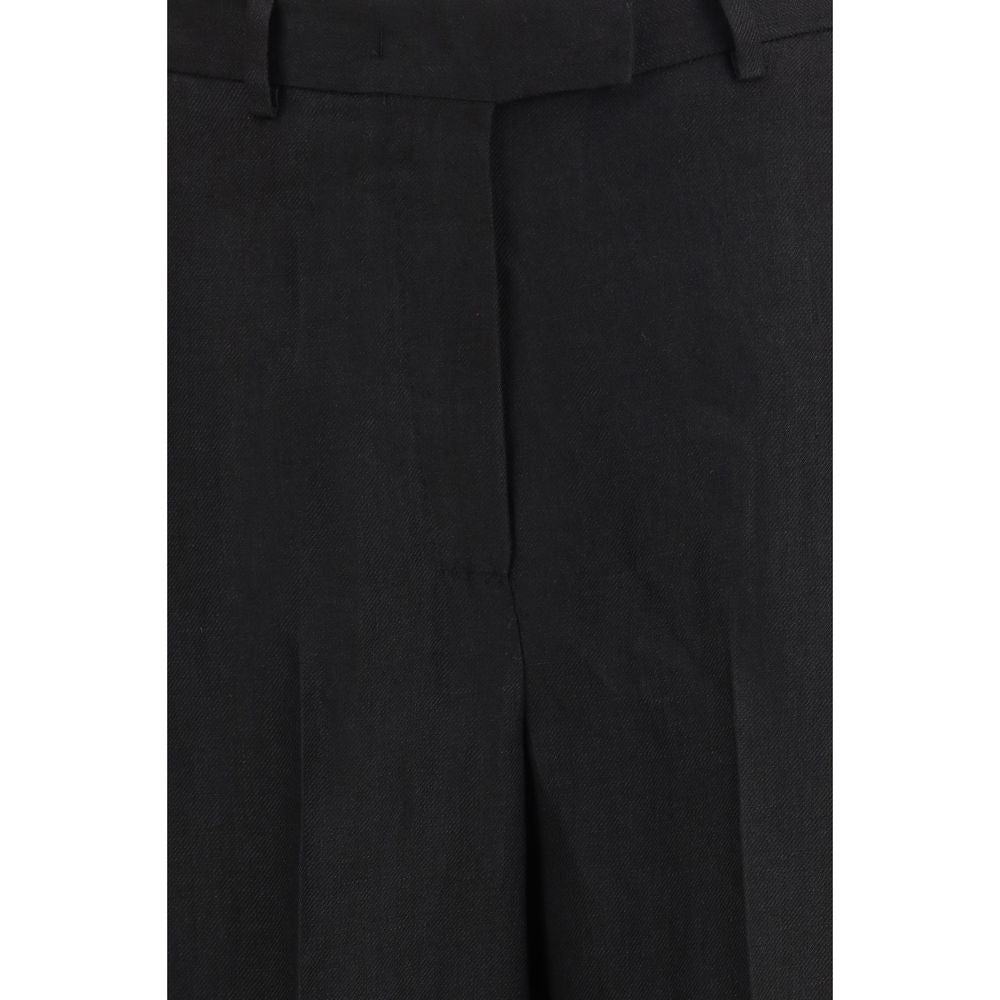 Black Viscose Bermuda Shorts