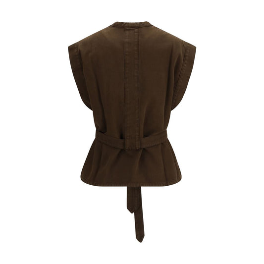 Brown Cotton Blouse