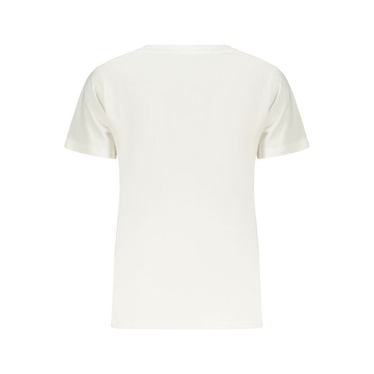White Cotton Womens T-Shirt