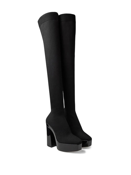 Black Fabric Over The Knee
