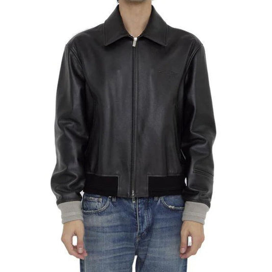 Black Calfskin Leather Jacket