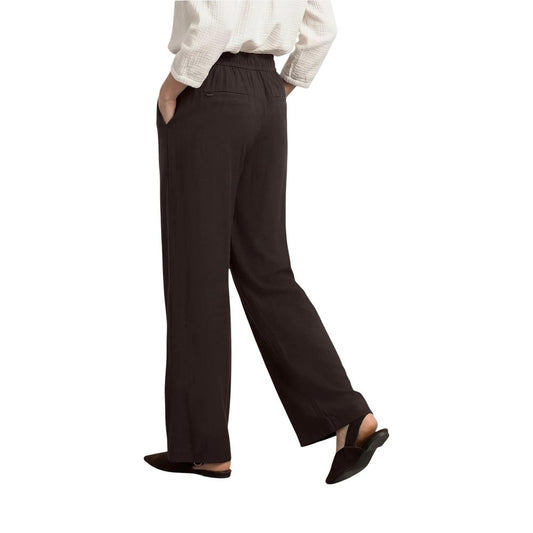 Brown Viscose Casual Pants