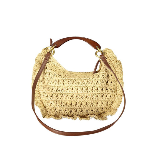 Beige Polyester Women's Bag