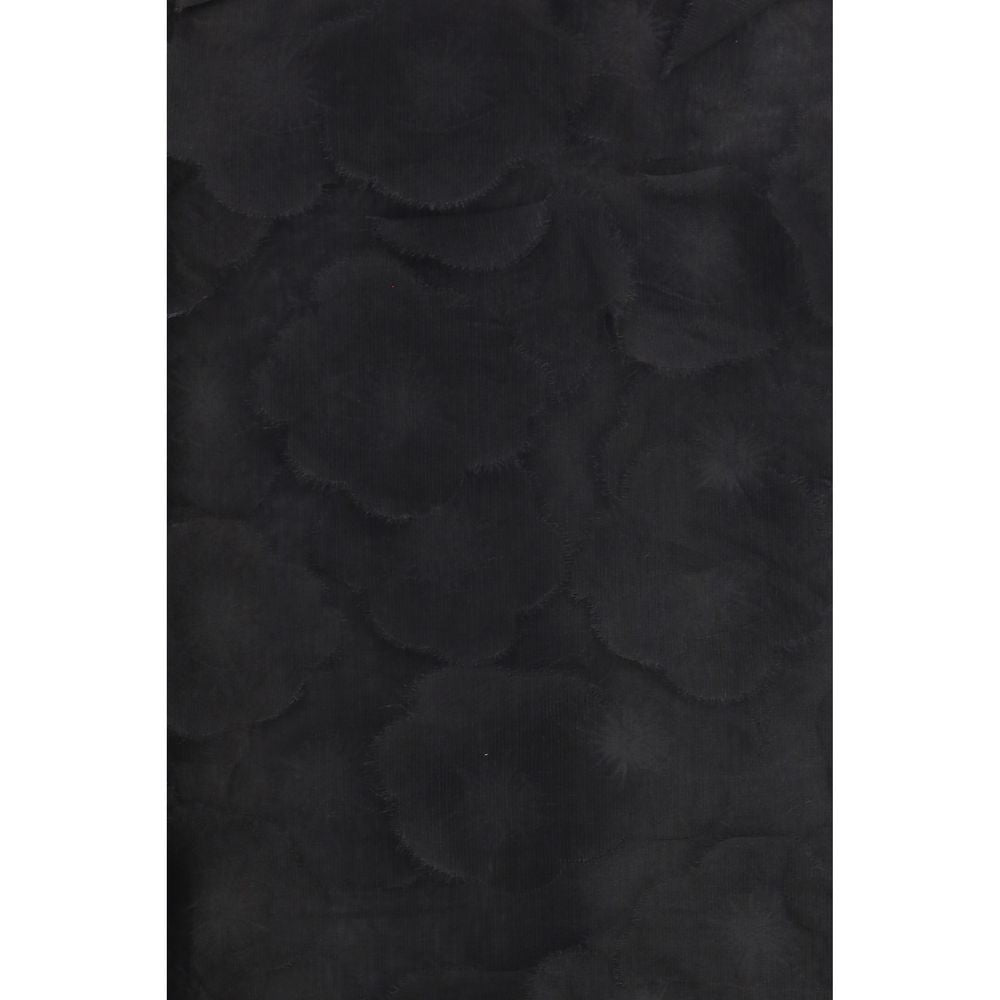 Black Silk Long Skirt