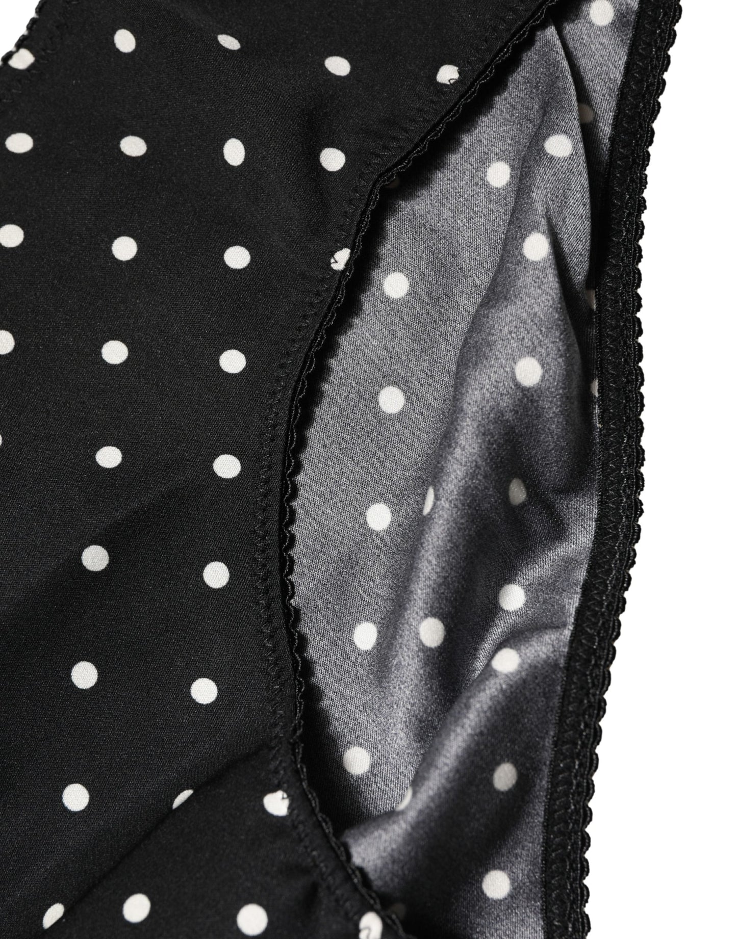 Black Polka Dots Mid Waist Brief Panty Underwear