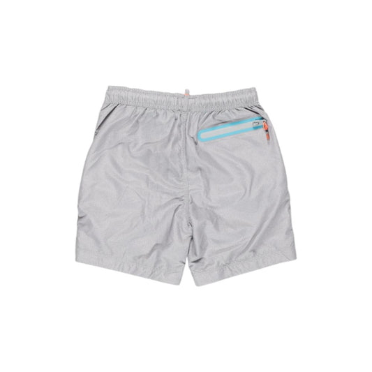 Gray Polyester Swim Shorts