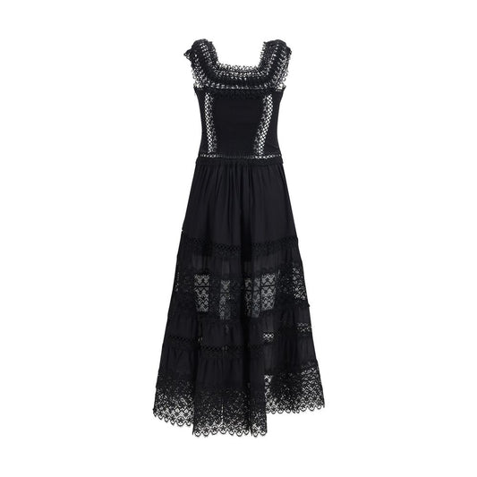 Black Cotton Casual Dress