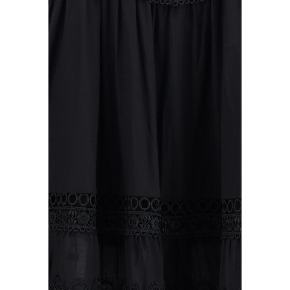 Black Cotton Casual Dress