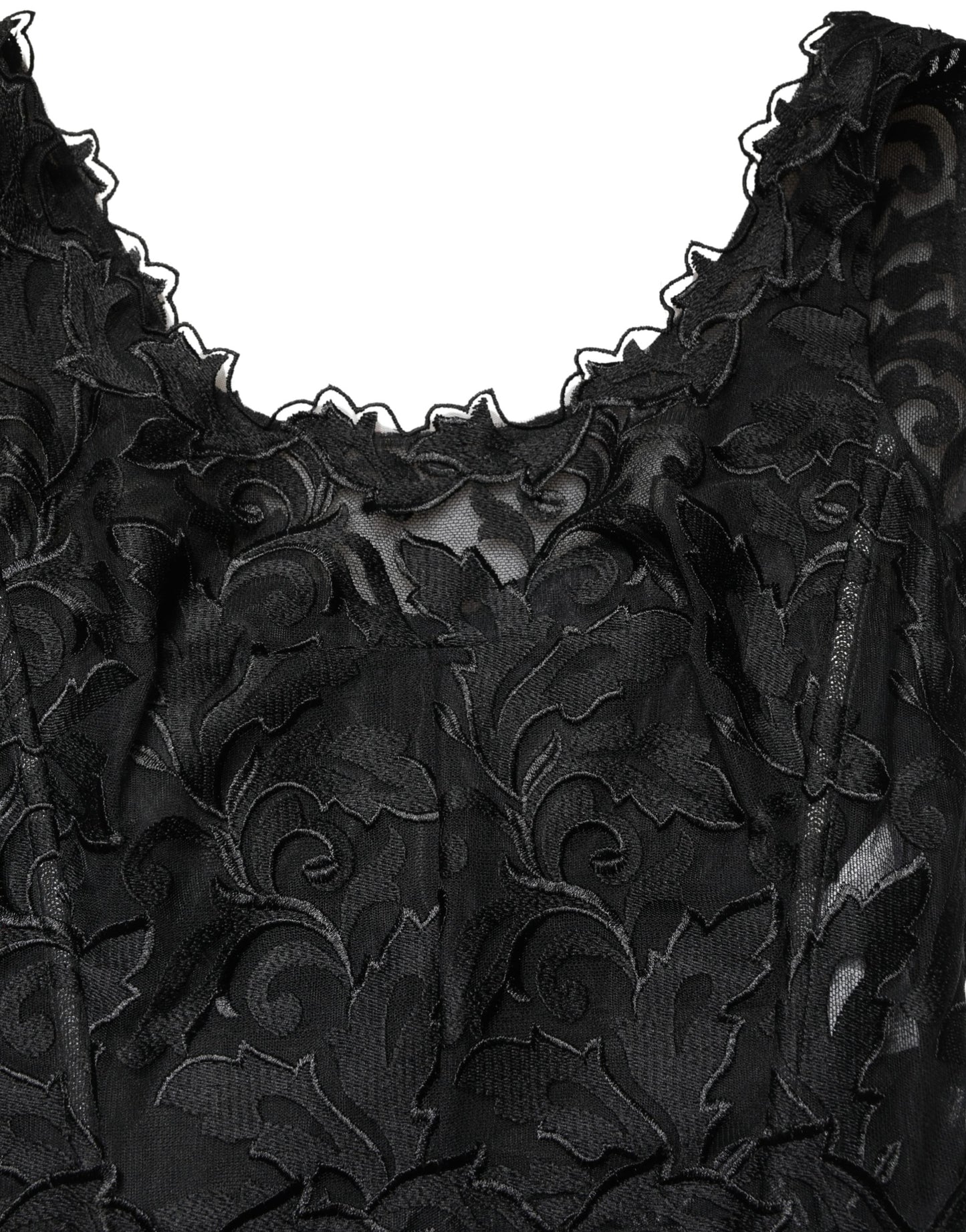 Black Lace Full Length Evening Gown Dress