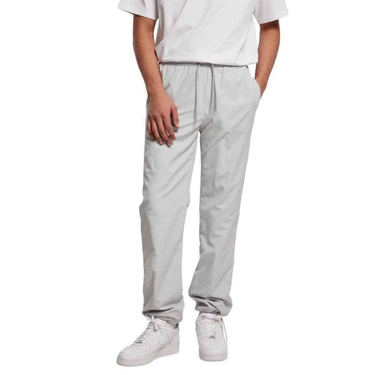Gray Polyester Casual Pants