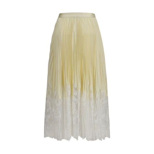 Bicolor Polyester Midi Skirt