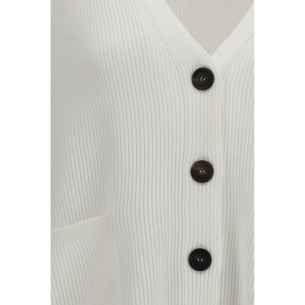 White Cotton Cardigan