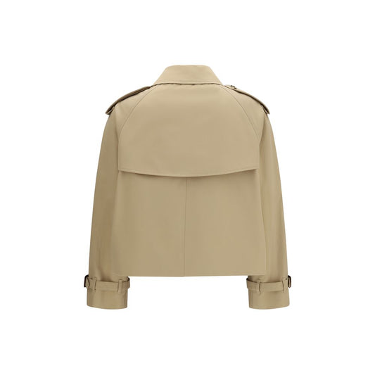 Beige Cotton Trench Coat