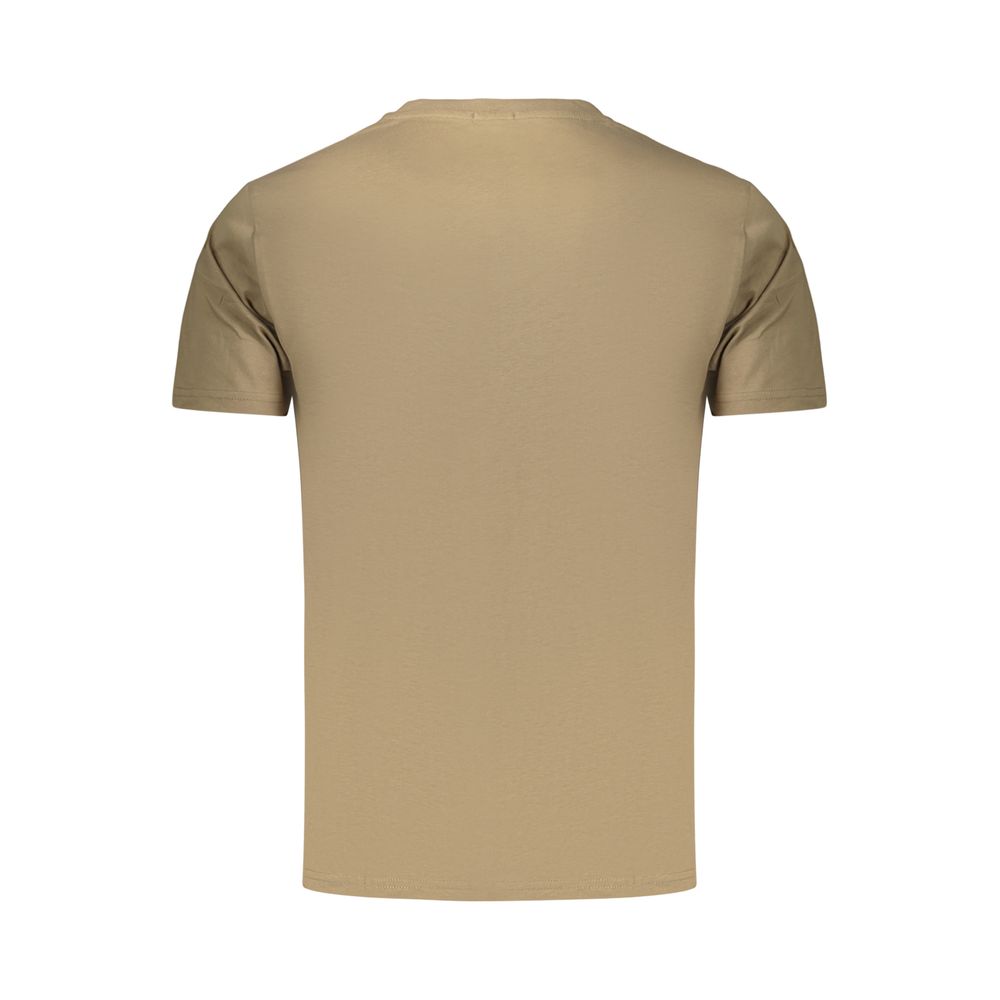 Brown Cotton Men's T-Shirt