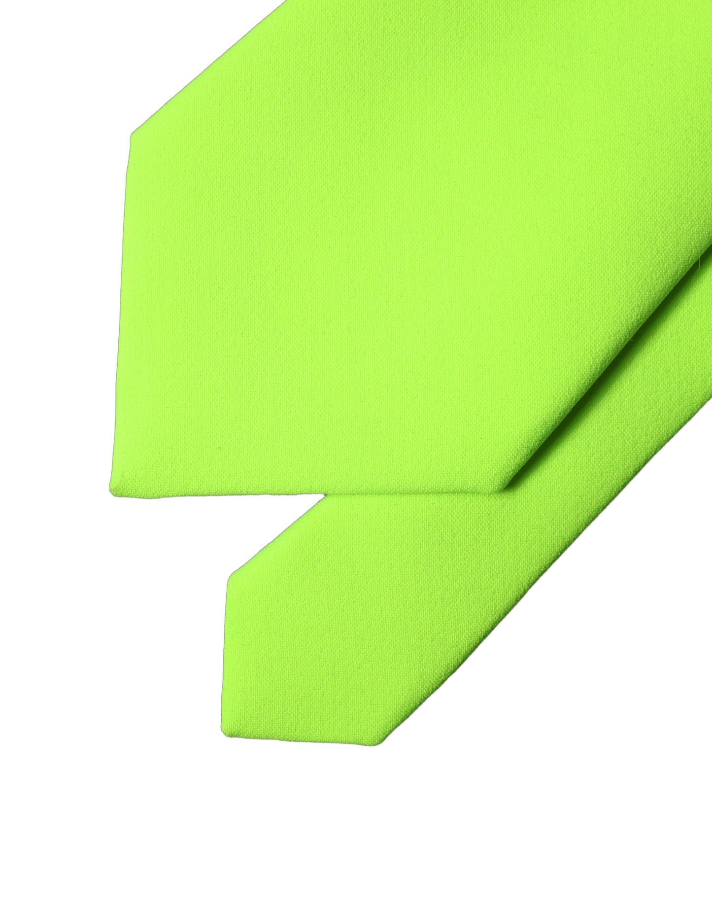 Neon Green Polyester Adjustable Women Tied Necktie Tie