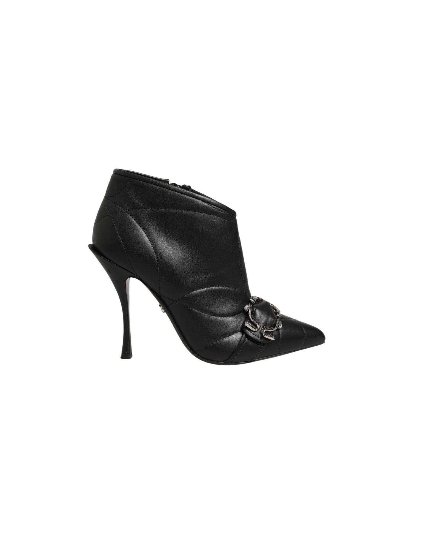 Black Devotion Quilted Buckled Boots Shoes