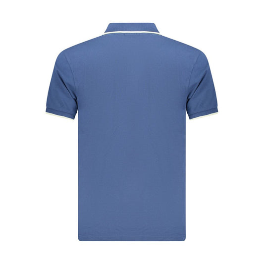 Blue Cotton Men's Polo Shirt