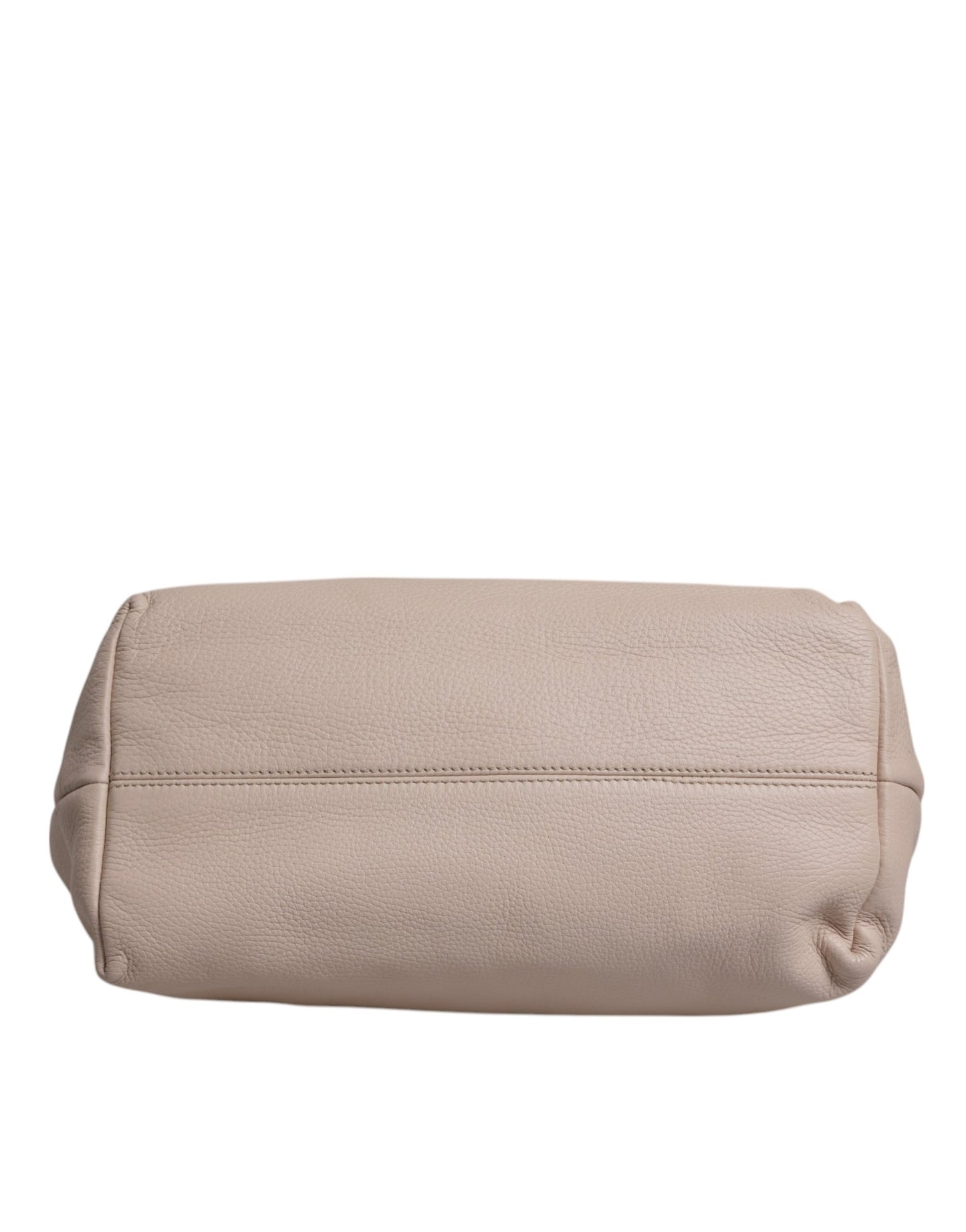 Light Pink Leather Logo Plaque Tote Shoulder Borse Bag