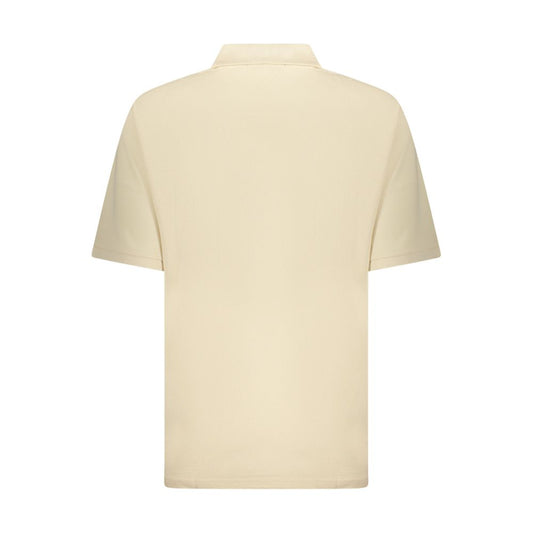 Beige Cotton Mens Polo