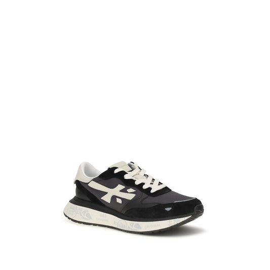 Black Nylon Athletic Sneakers
