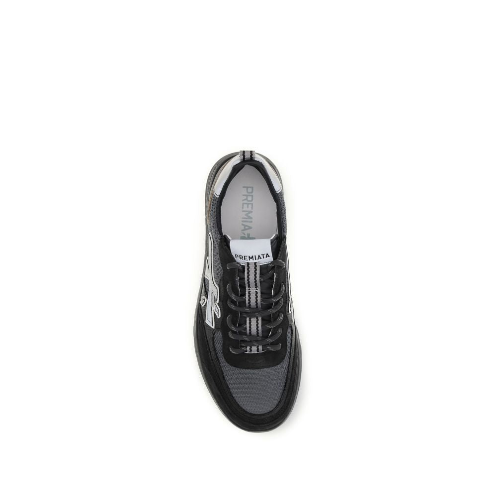 Black Calf Leather Bos Taurus Low Top Sneakers