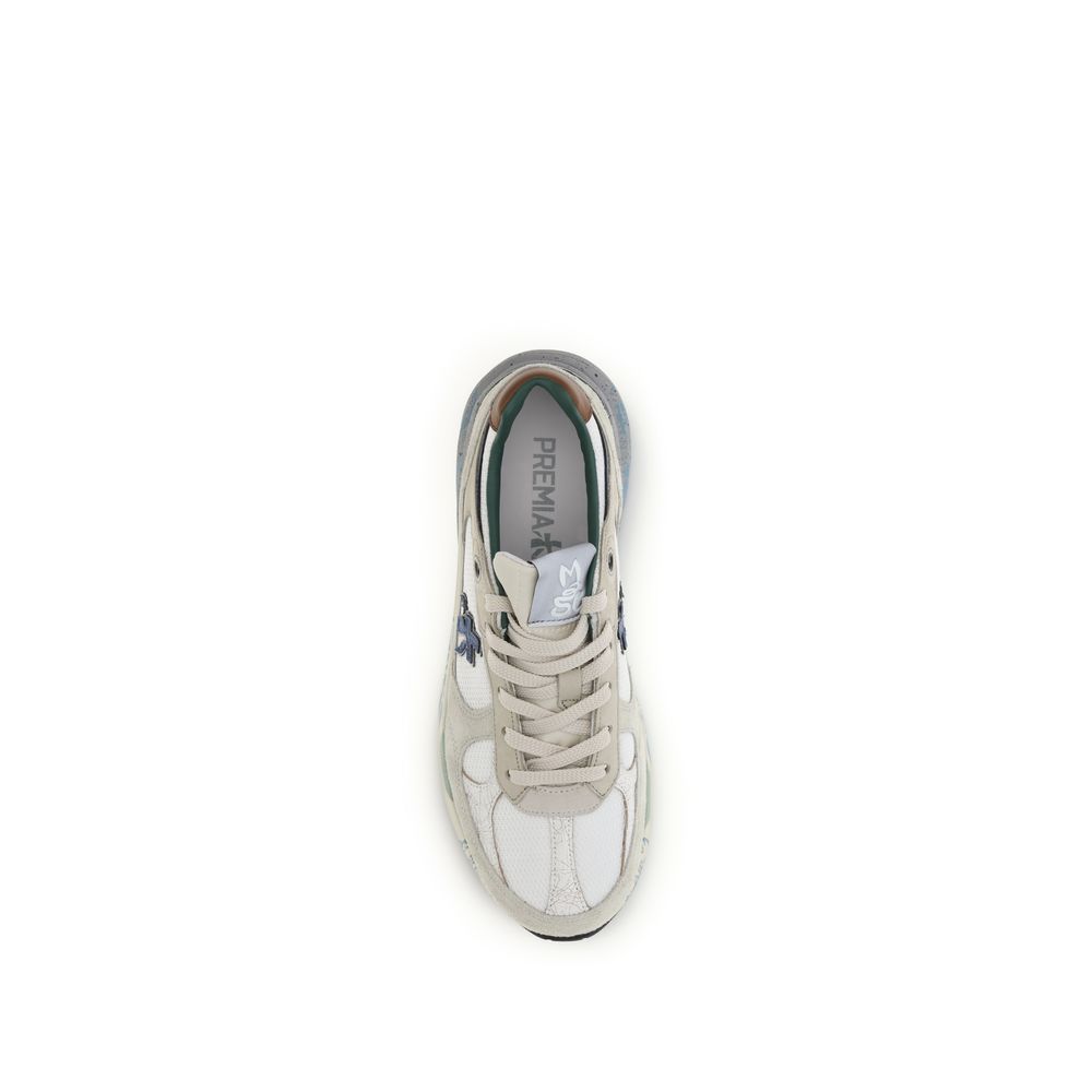 White Polyamide Athletic Sneakers