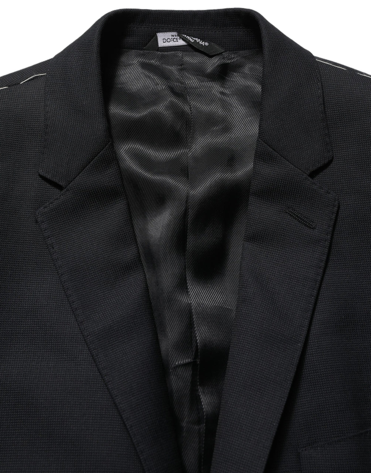 Dark Blue Wool Single Breasted Blazer Jacket