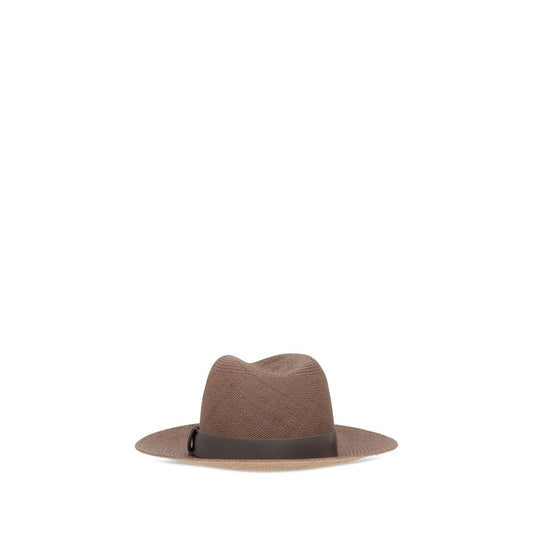Brown Raffia Fedora