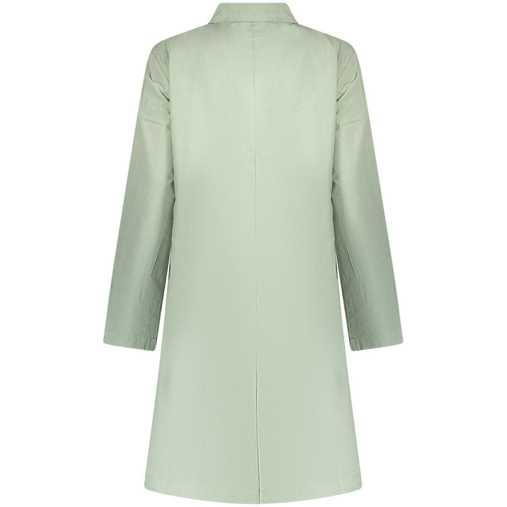 Green Cotton Women's Coat